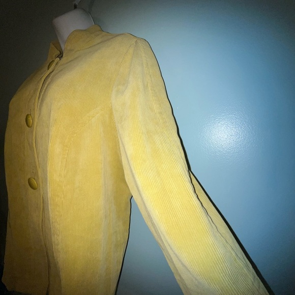 Requirements Jacket Corduroy Large Lime Green Bottom Button Loose - Picture 6 of 13